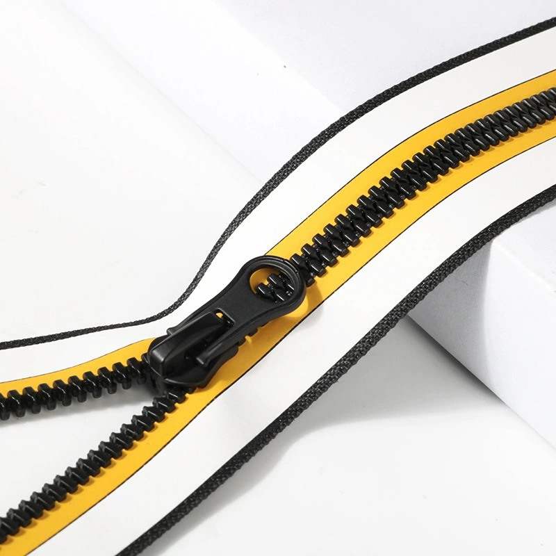 #5 Open End 80cm Waterproof Resin Zipper Striped Tape for Raincoat, Apparel & Bags