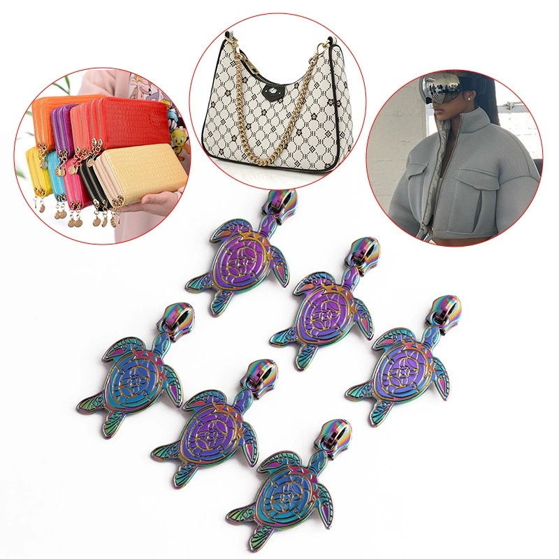 Rainbow Iridescent Sea Turtle Zipper Pulls