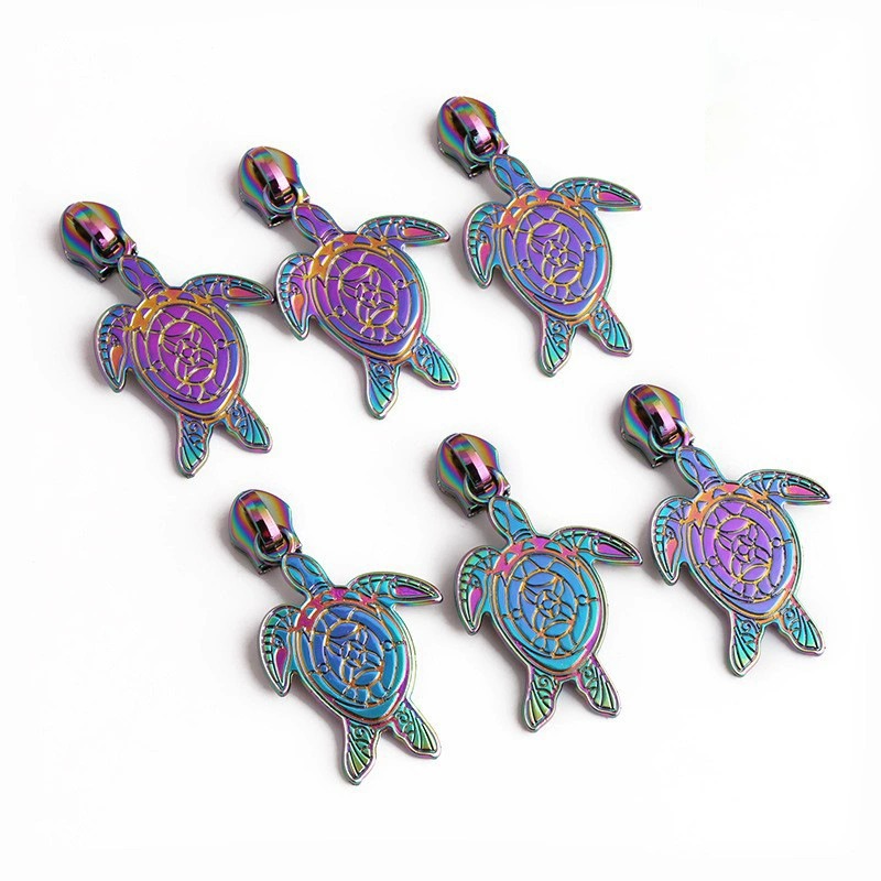 Rainbow Iridescent Sea Turtle Zipper Pulls