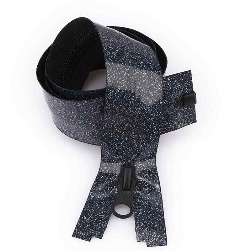 No.5 Glitter Reverse Waterproof Separating Nylon Coil Zipper