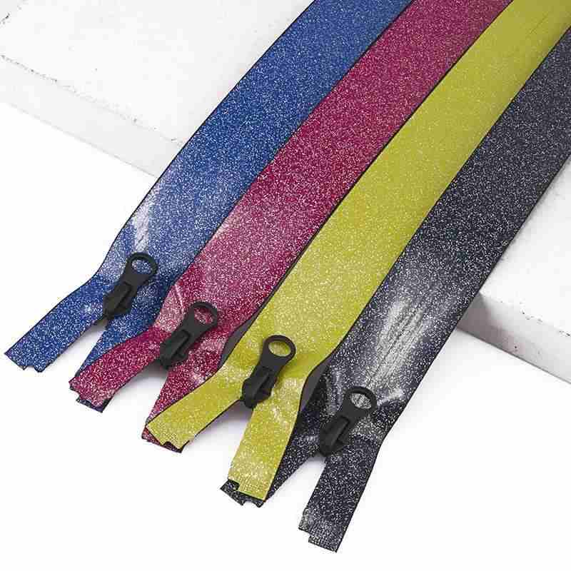 No.5 Glitter Reverse Waterproof Separating Nylon Coil Zipper