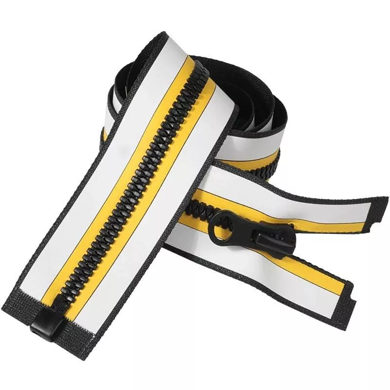 #5 Open End 80cm Waterproof Resin Zipper Striped Tape for Raincoat, Apparel & Bags