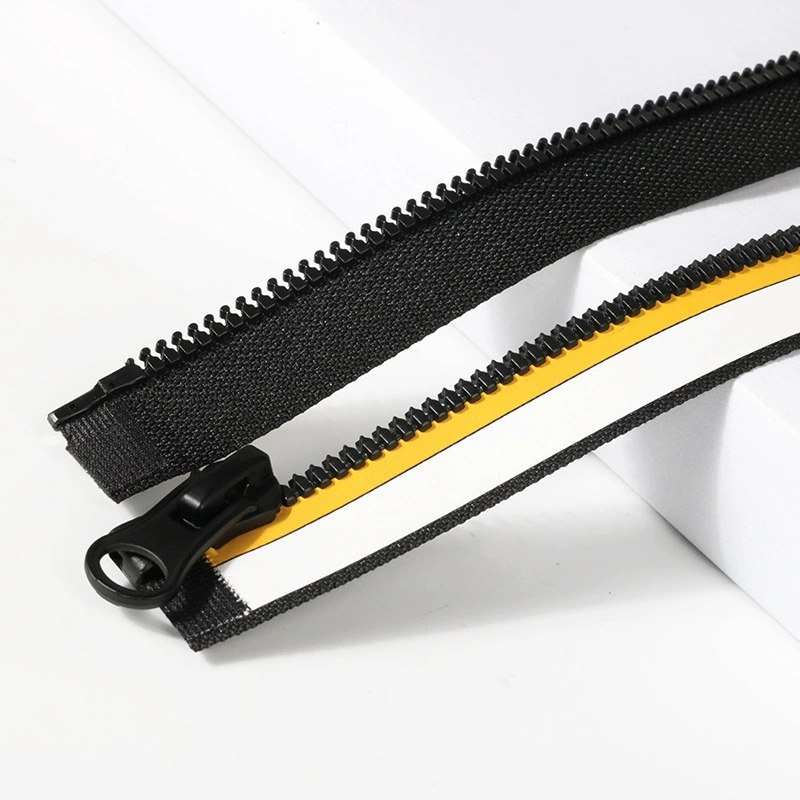 #5 Open End 80cm Waterproof Resin Zipper Striped Tape for Raincoat, Apparel & Bags