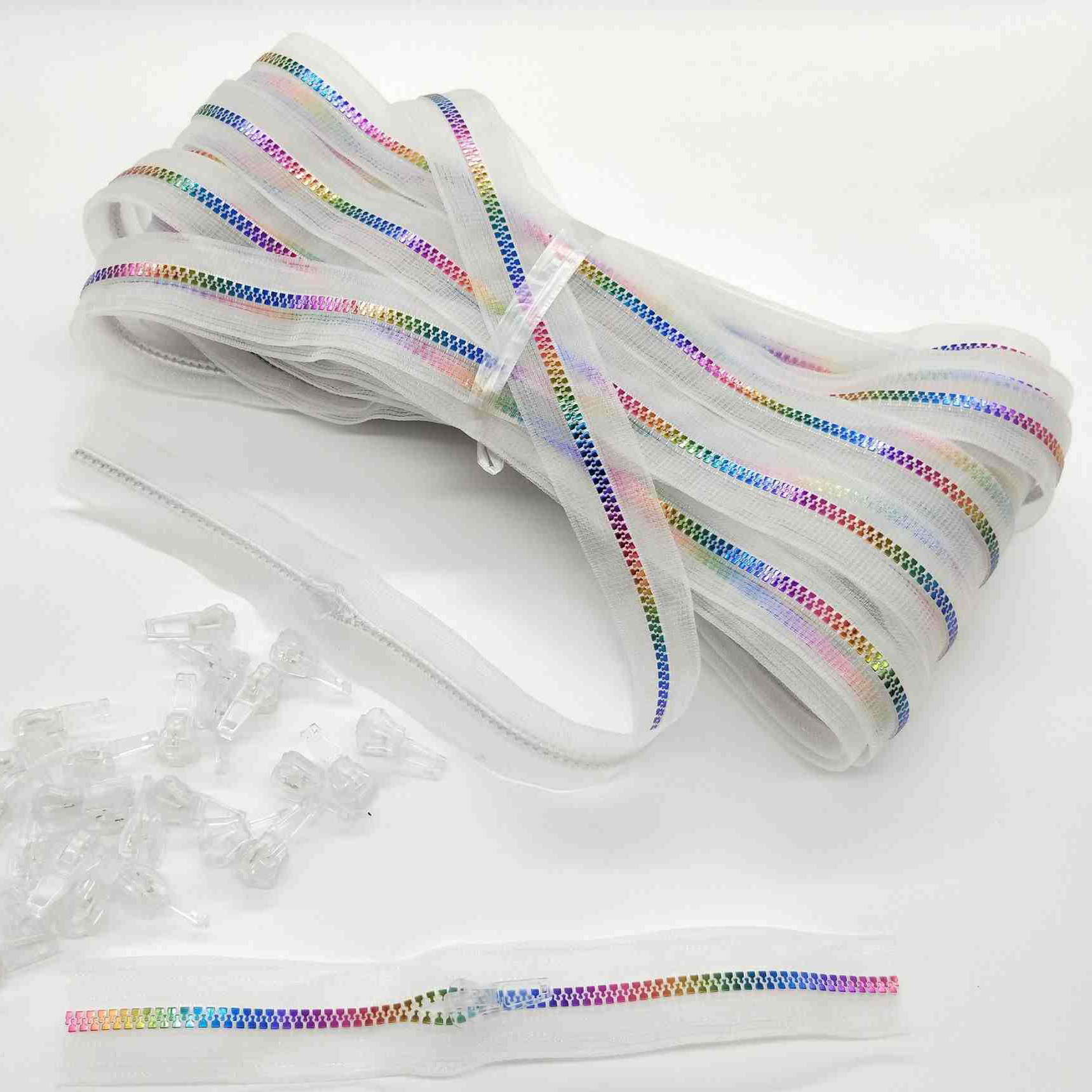 No.5 Iridescent Rainbow Resin Zipper