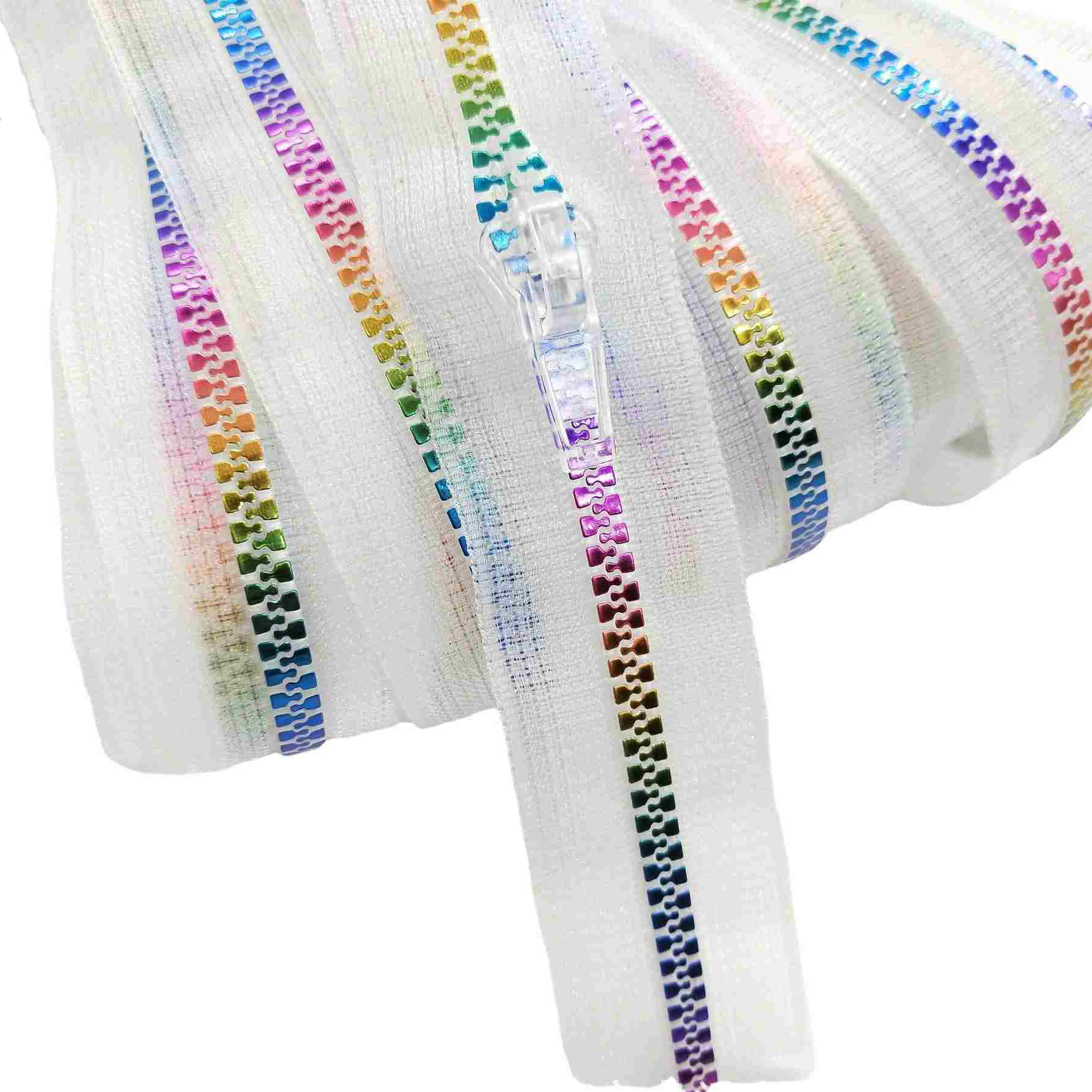 No.5 Iridescent Rainbow Resin Zipper
