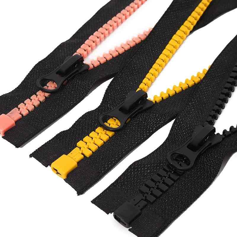 #5 #8 Open End Resin Zipper Yellow Wave Molded Teeth for Garment Front Placket