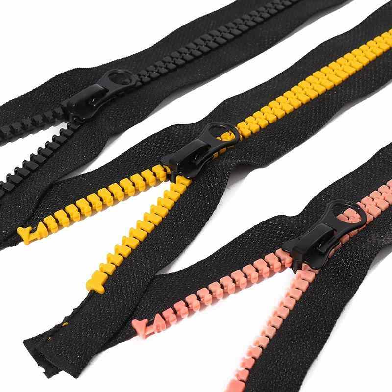 #5 #8 Open End Resin Zipper Yellow Wave Molded Teeth for Garment Front Placket