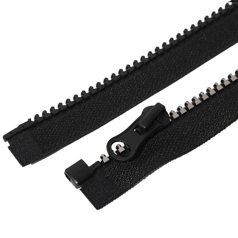 #3 #5 #8 Open End Resin Zipper Metallic Coated Teeth for Garment Home Textile Luggage