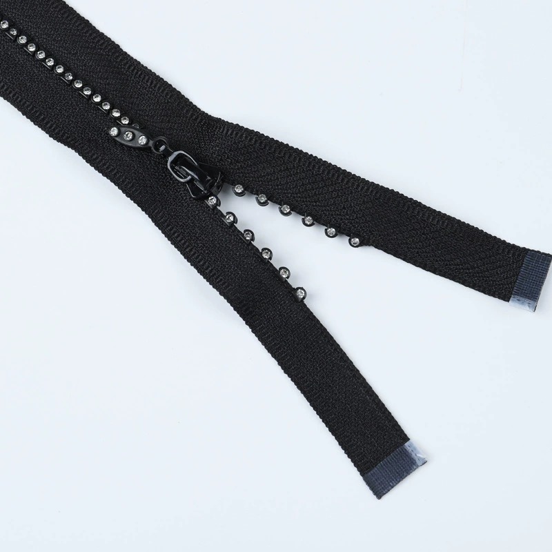 Royal Blue 4# Rhinestone Resin Zipper