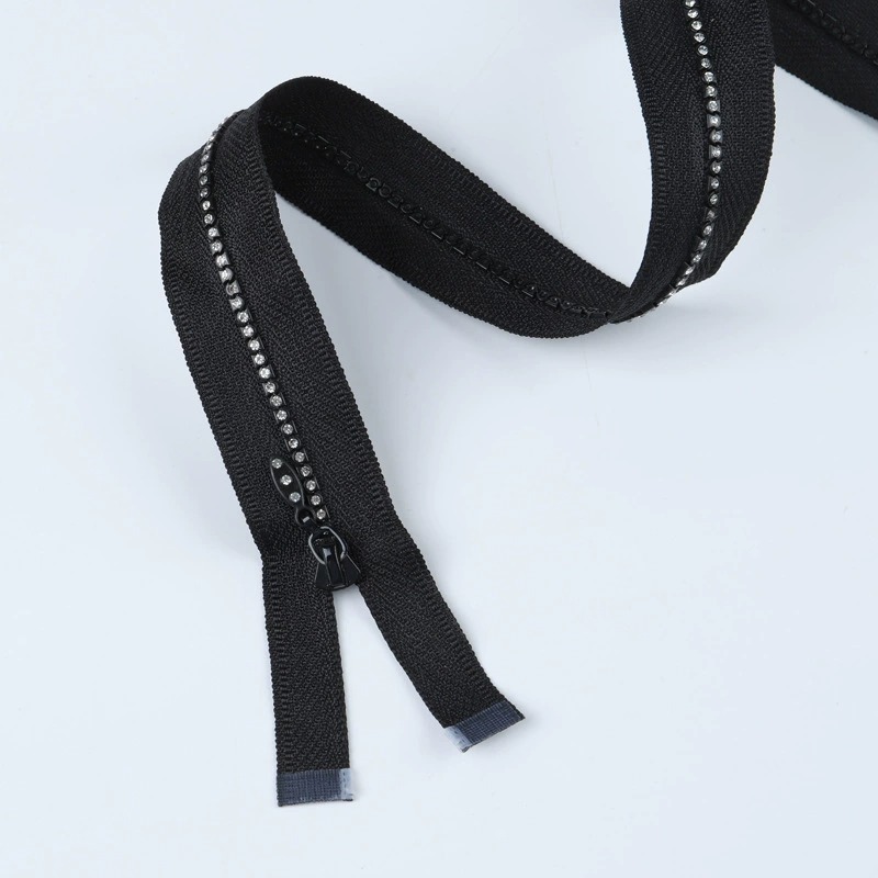 Royal Blue 4# Rhinestone Resin Zipper