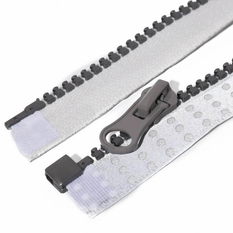 #5 Open End Waterproof Resin Zipper Polka Dot Reflective Tape Tank Track Teeth