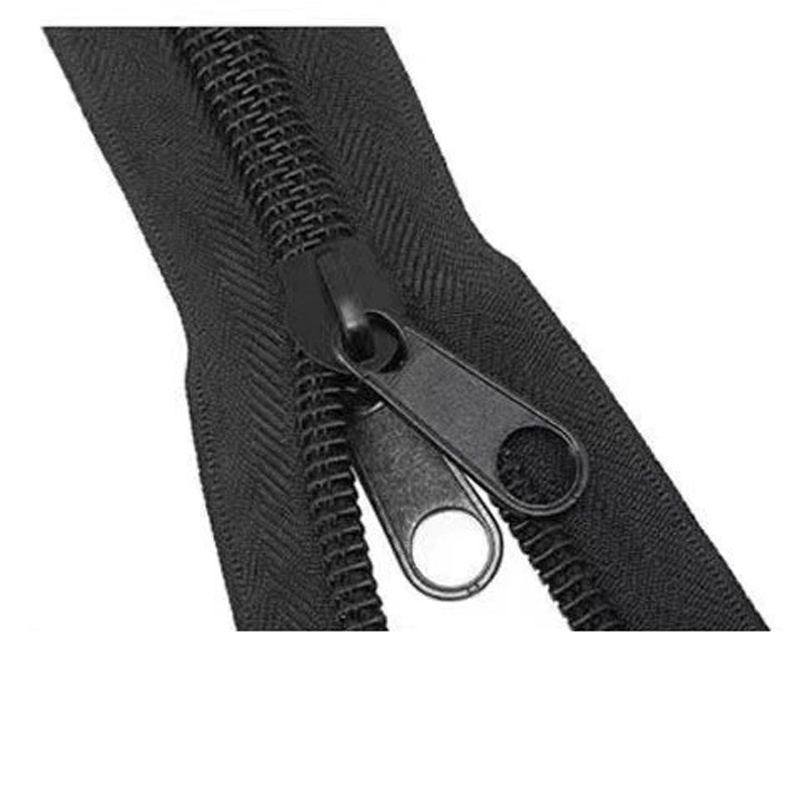 Industrial Grade No.10 Closed End Zipper with Double Pull Tab