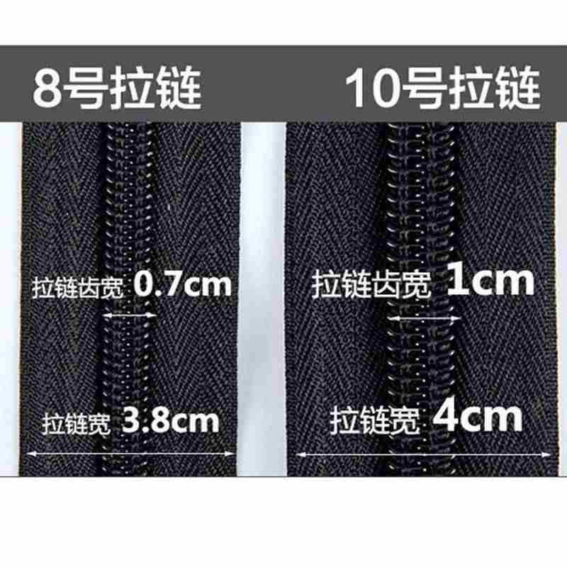 Industrial Grade No.10 Closed End Zipper with Double Pull Tab