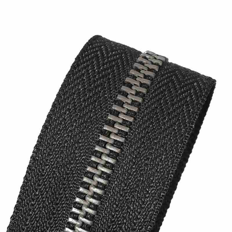 #5 Y Teeth Brass Metal Closed End Zipper Fog Gunmetal Finish 20cm for Garment Bag Pocket