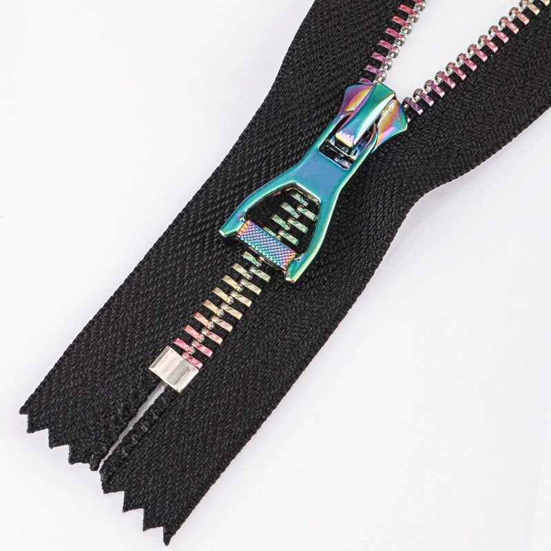 15CM Closed End Rainbow Teeth Metal Zipper
