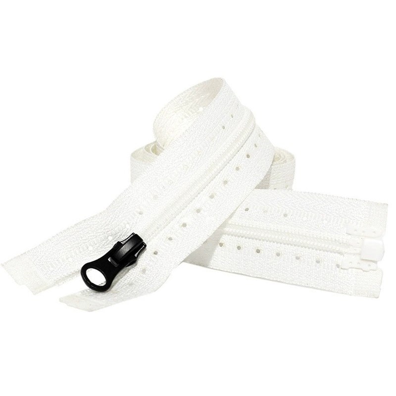 #3 Nylon Coil Open End Zipper Front Wear Rhinestone Dot Tape for Garment Bags Shoes Bedding