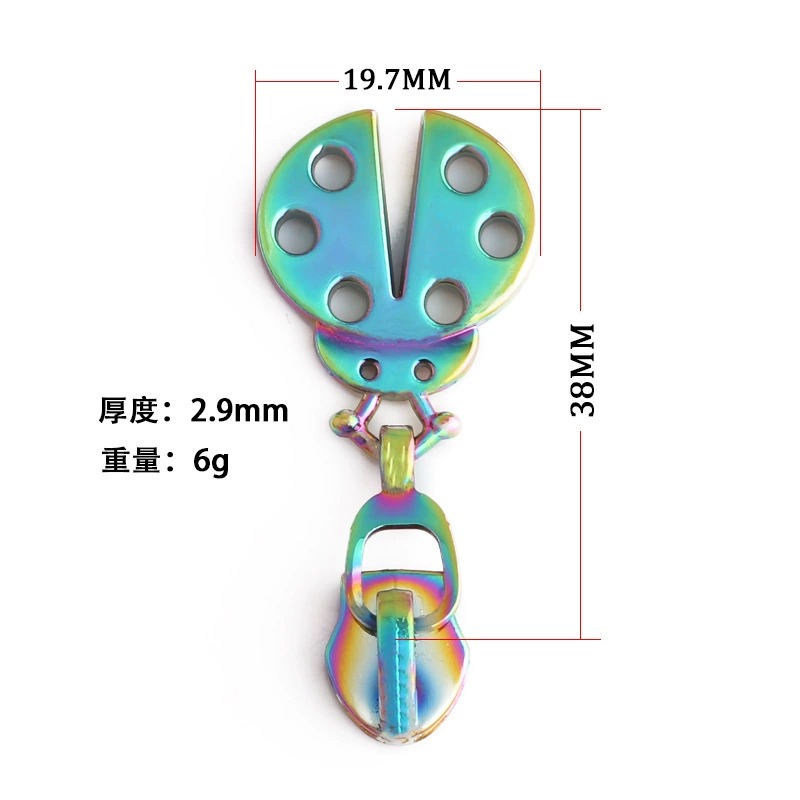 Ladybug Shaped Zipper Sliders