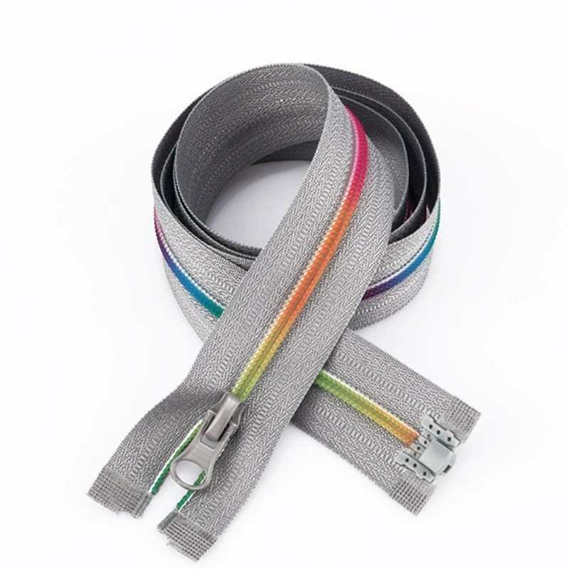 Rainbow Teeth Open End Nylon Zippers