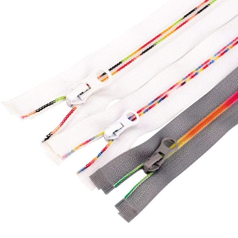 Rainbow Teeth Open End Nylon Zippers