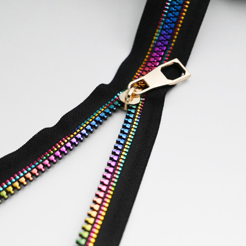 #5 resin rainbow teeth zipper tape