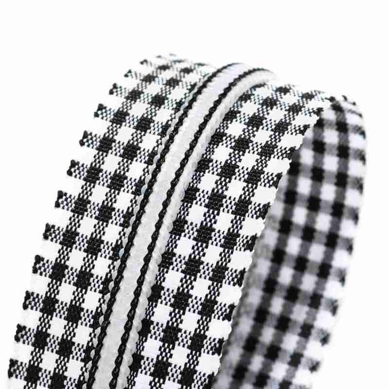 #5 Nylon Coil Open End Zipper Gingham Plaid Printed Tape for Garment Bags Home Textile Pillowcase
