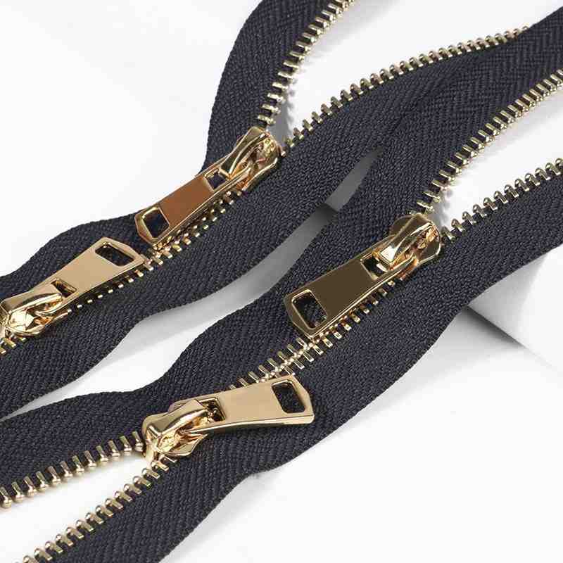 #5 Double Open End Brass Metal Zipper