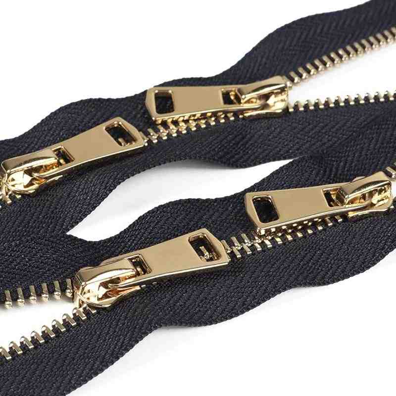 #5 Double Open End Brass Metal Zipper