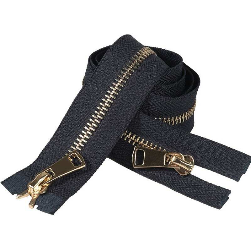 #5 Double Open End Brass Metal Zipper