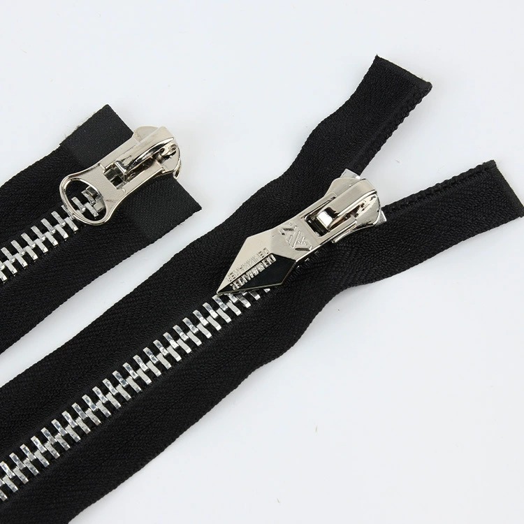 8# White Gold Copper Teeth Metal Zipper