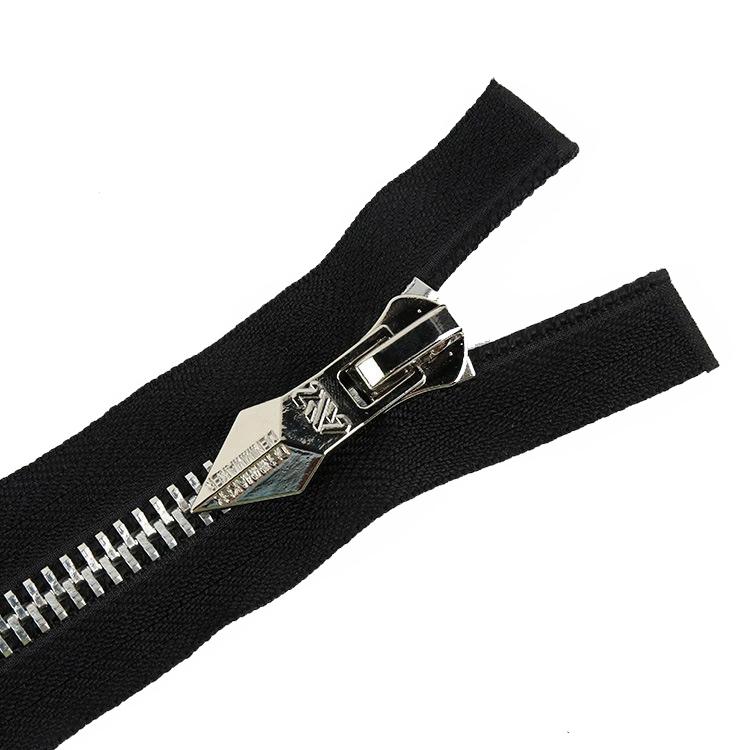 8# White Gold Copper Teeth Metal Zipper