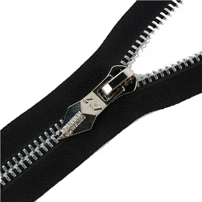 8# White Gold Copper Teeth Metal Zipper