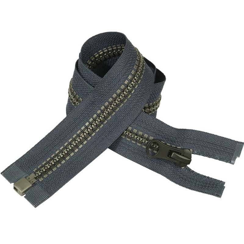 #5 Open End Resin Zipper Navy Woven Tape Track Molded Teeth for Jacket & Luggage