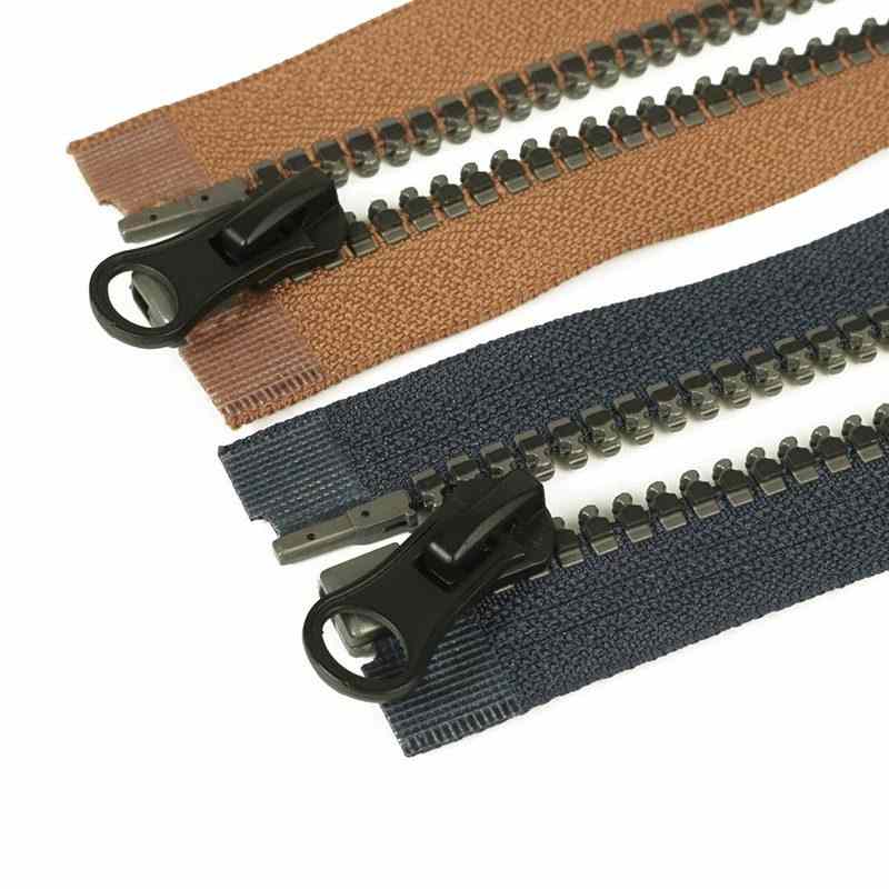 #5 Open End Resin Zipper Navy Woven Tape Track Molded Teeth for Jacket & Luggage