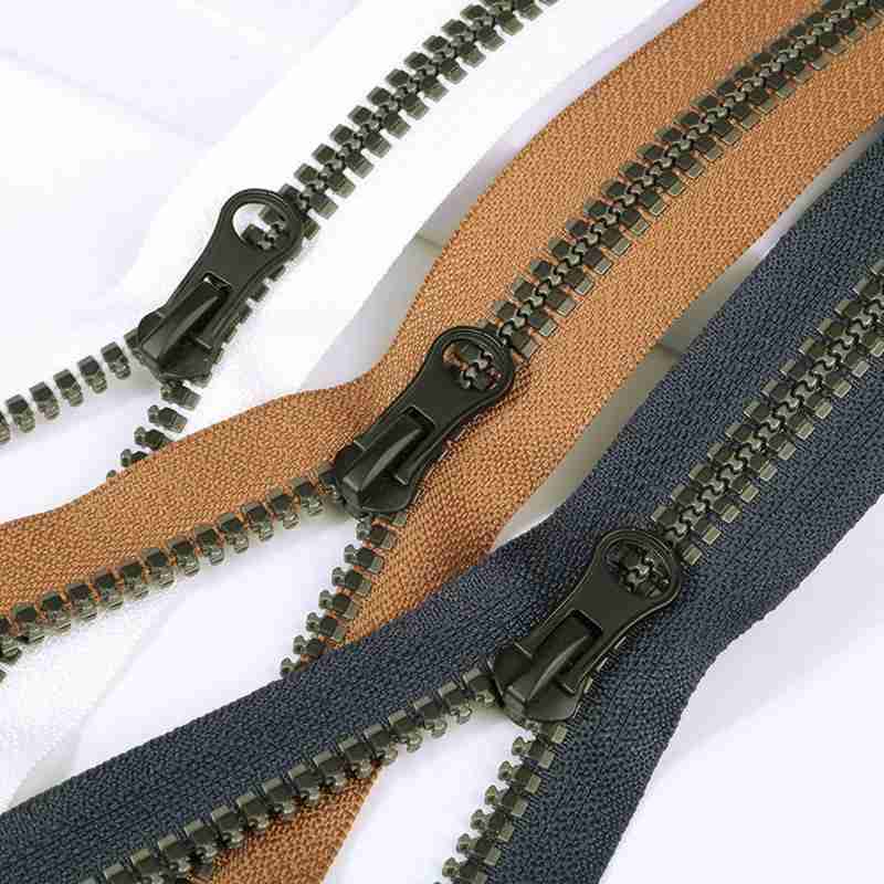 #5 Open End Resin Zipper Navy Woven Tape Track Molded Teeth for Jacket & Luggage