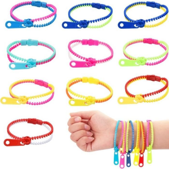 3# Two-Tone Resin Zipper chain Bracelets