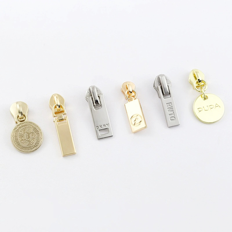 Custom Logo Engraved Metal Zipper Pulls
