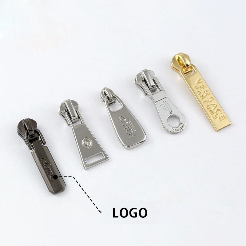 Custom Logo Engraved Metal Zipper Pulls