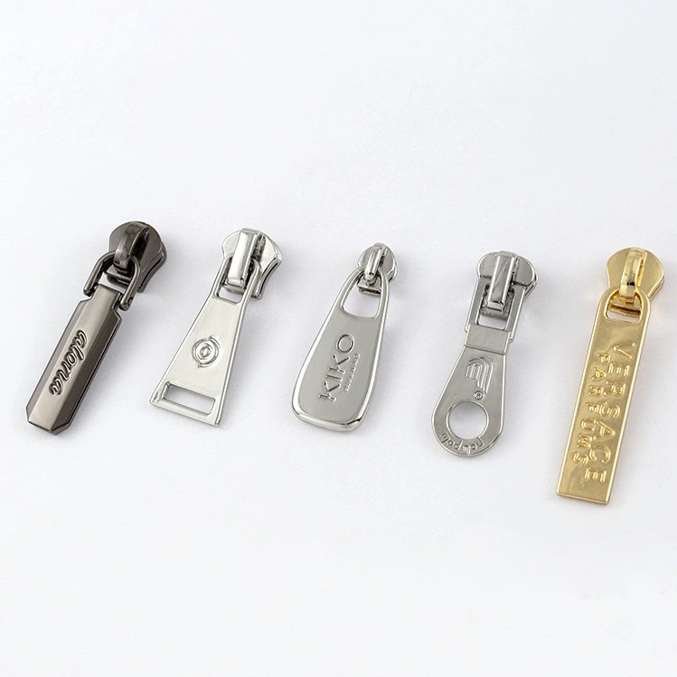 Custom Logo Engraved Metal Zipper Pulls
