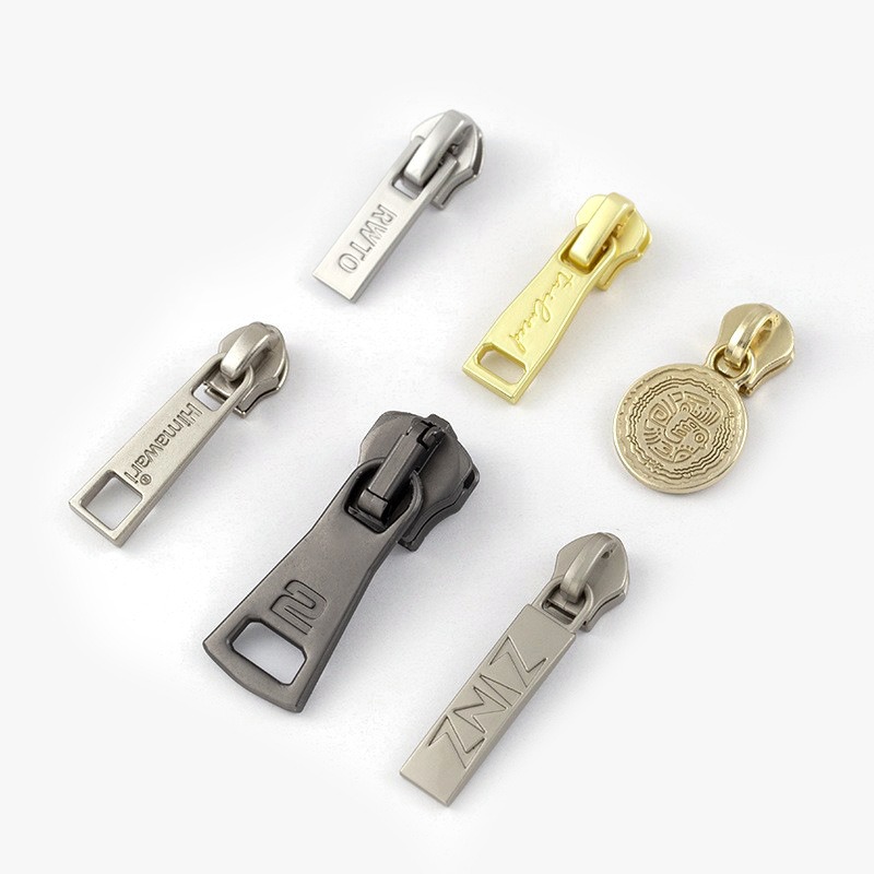 Custom Logo Engraved Metal Zipper Pulls