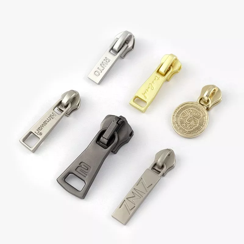Custom Logo Engraved Metal Zipper Pulls