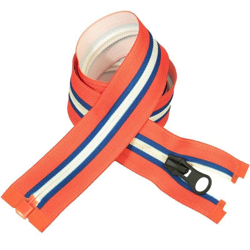 No.5 Heat Transfer Striped Nylon Separating Zippers