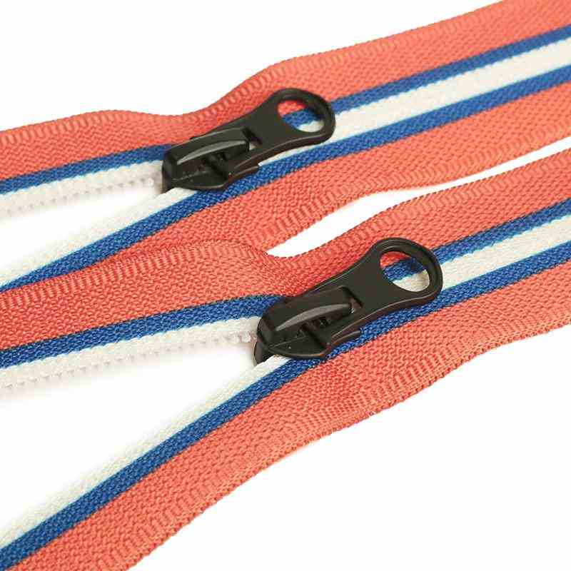 No.5 Heat Transfer Striped Nylon Separating Zippers