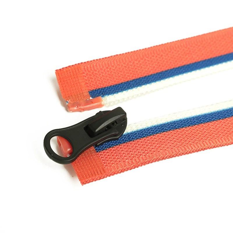 No.5 Heat Transfer Striped Nylon Separating Zippers