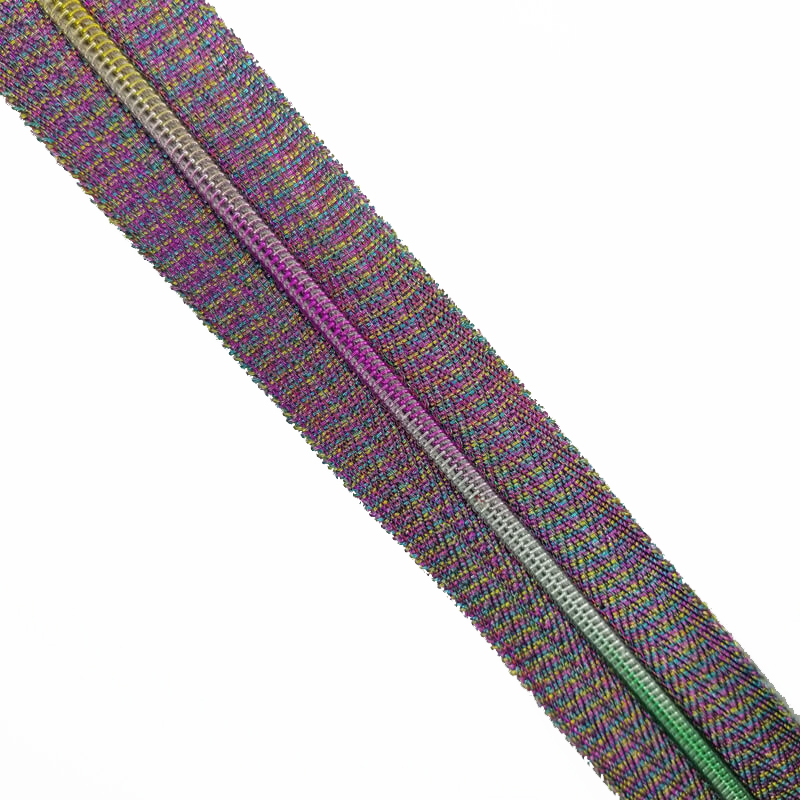 #5 Nylon Rainbow Zipper Tape with Rainbow Teeth