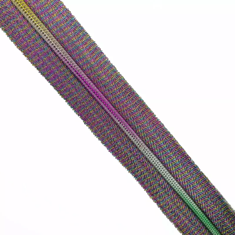 #5 Nylon Rainbow Zipper Tape with Rainbow Teeth