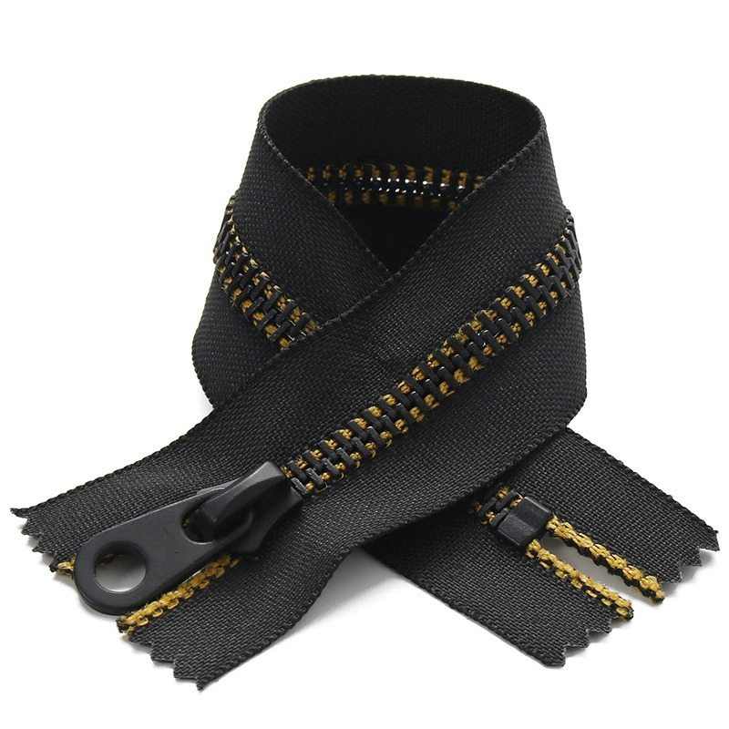 Black Woven Tape #5 Antique Bronze Closed Metal Zipper