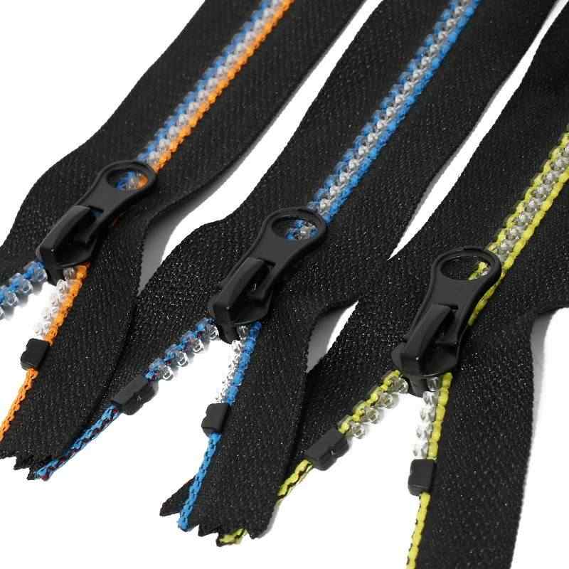 #5 Closed End Resin Zipper Colorful Transparent Teeth for Pocket, Backpack & Footwear