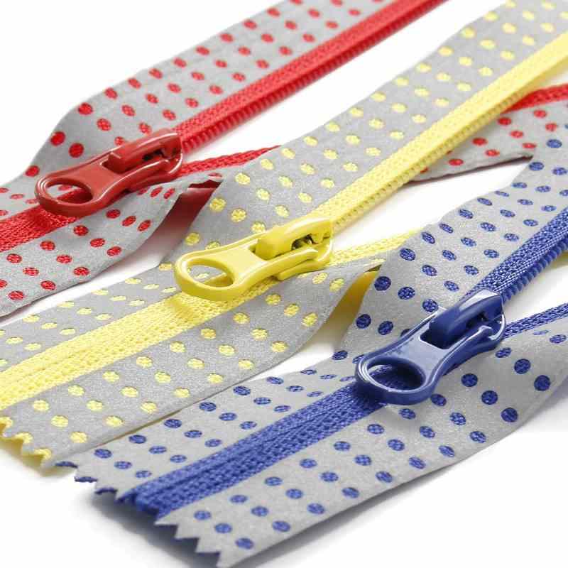 No.5 Reflective Polka Dot Closed End Nylon Coil Zippers