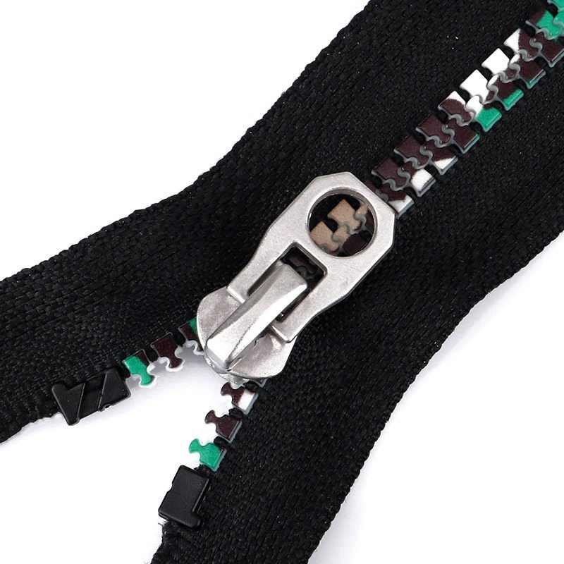#5 Open End Heat Transfer Printed Resin Zipper Color Pattern Teeth for Garment Placket