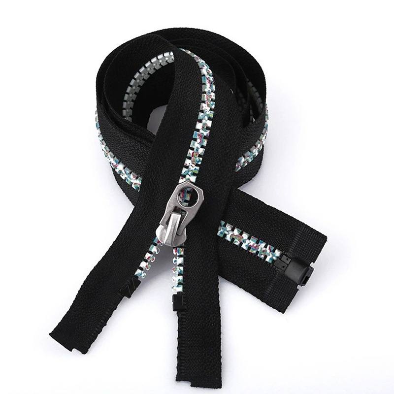 #5 Open End Heat Transfer Printed Resin Zipper Color Pattern Teeth for Garment Placket